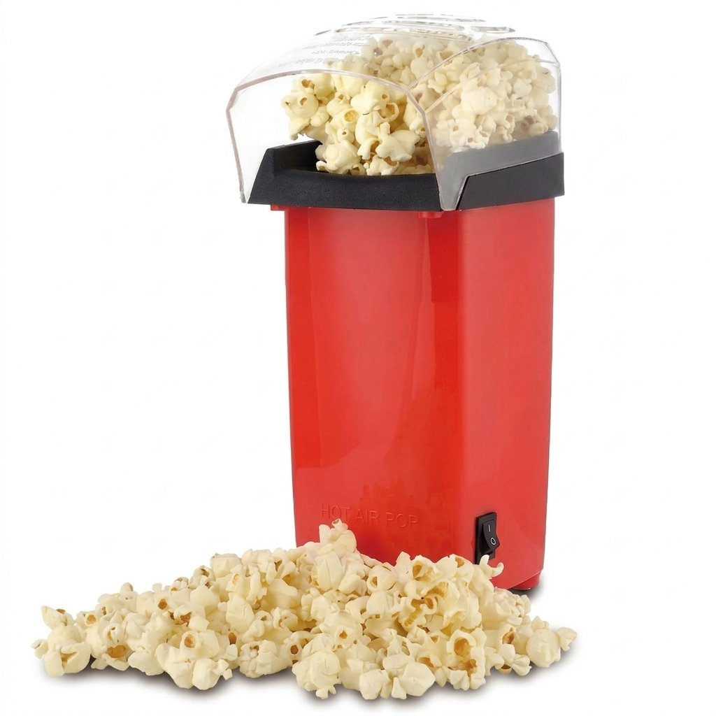 Minijoy 1200W Oil-Free Hot Air Popcorn Maker - Healthy Snack Maker for Home, Office & Movie Night