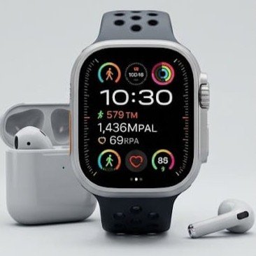 Watch 8 Ultra Smartwatch + AirPods Combo | 2.02" Ultra Display | Bluetooth Calling | Health Tracking | AirPods Style Earbuds | 2-in-1 Set